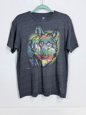 The Mountain Seacoast Wolf Preserve Grey Short Sleeve Tee M